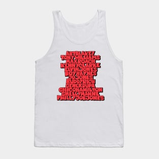 Jazz Legends in Type: The Drummers Tank Top